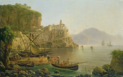 Blick Richtung Atrani an der Amalfiküste, 1817 von Joseph Rebell